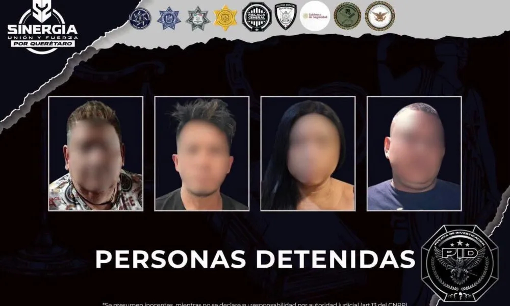 Cuatro personas detenidas durante seis cateos en Querétaro, Corregidora, Jalpan de Serra y Pinal de Amoles