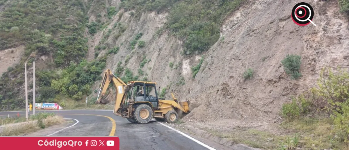SICT atiende afectaciones en la carretera San Juan del Río-Xilitla