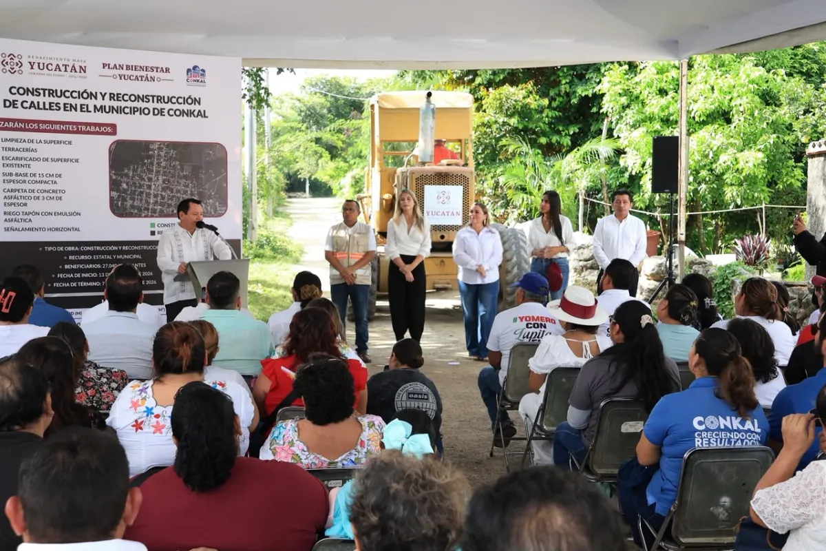 Inician trabajos de repavimentación de más de 8,500 m² en Conkal