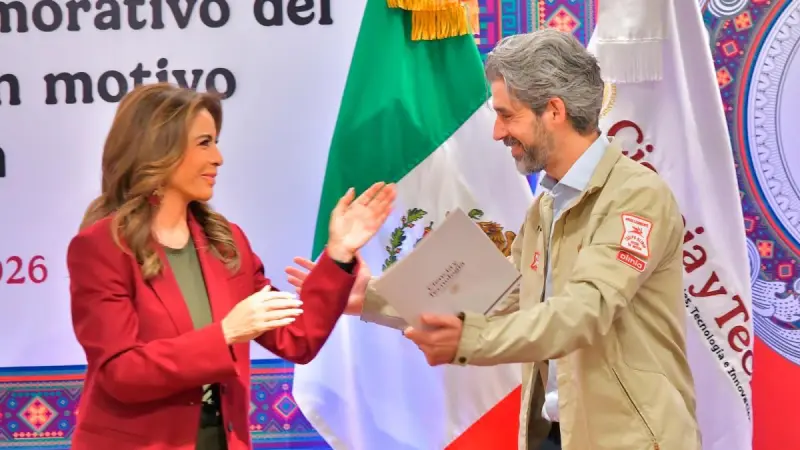 Develan billete de Lotería que reconoce al proyecto Olinia y las capacidades científicas de México