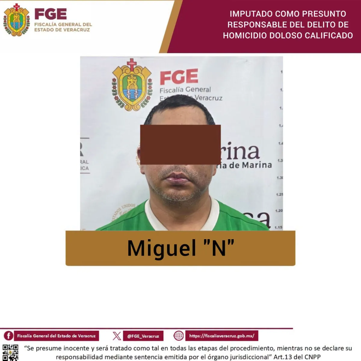 Dan prisión preventiva a Miguel N por homicidio de docente en Xalapa