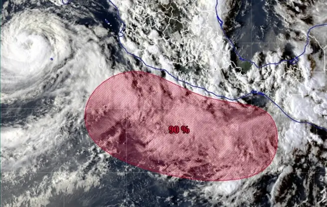 Potencial ciclón alcanza 90% de desarrollo al sur de la costa de Guerrero