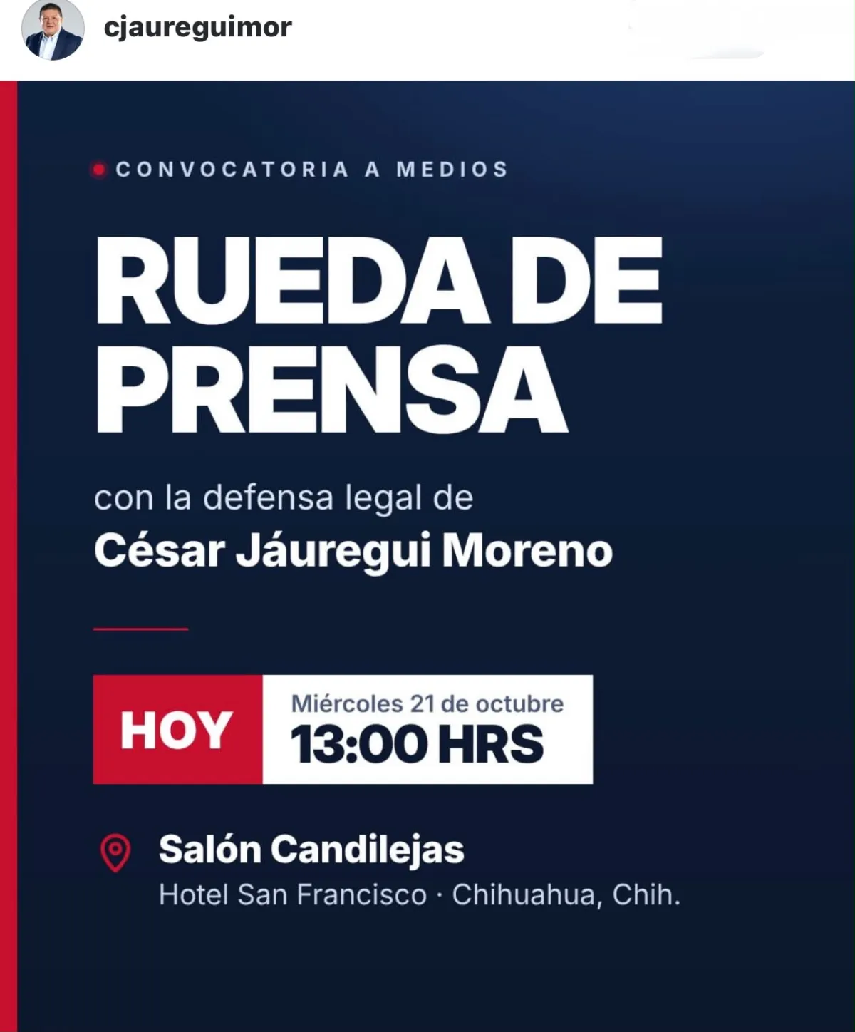Dictan prisión preventiva a César Jáuregui; se mantiene firme y confía en demostrar su inocencia, afirma su abogado