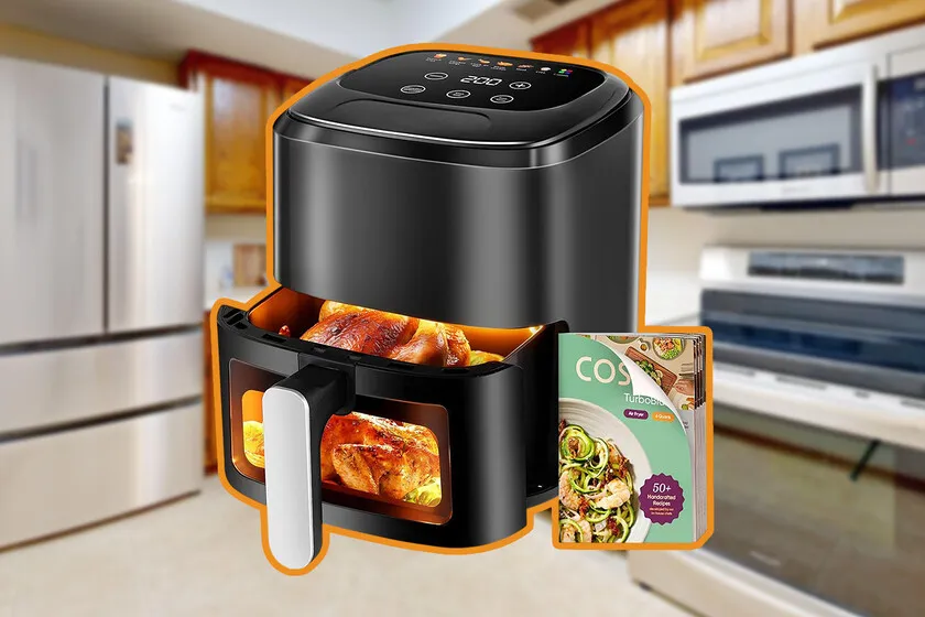Amazon está rematando el accesorio que tu cocina necesita: la freidora de aire digital de 6.5L con recetario incluido