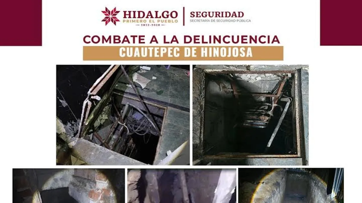 Hallan túnel y narcolaboratorio durante cateo en Hidalgo