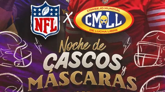 ¡Cascos y máscaras! CMLL y NFL preparan una función especial en la Arena México