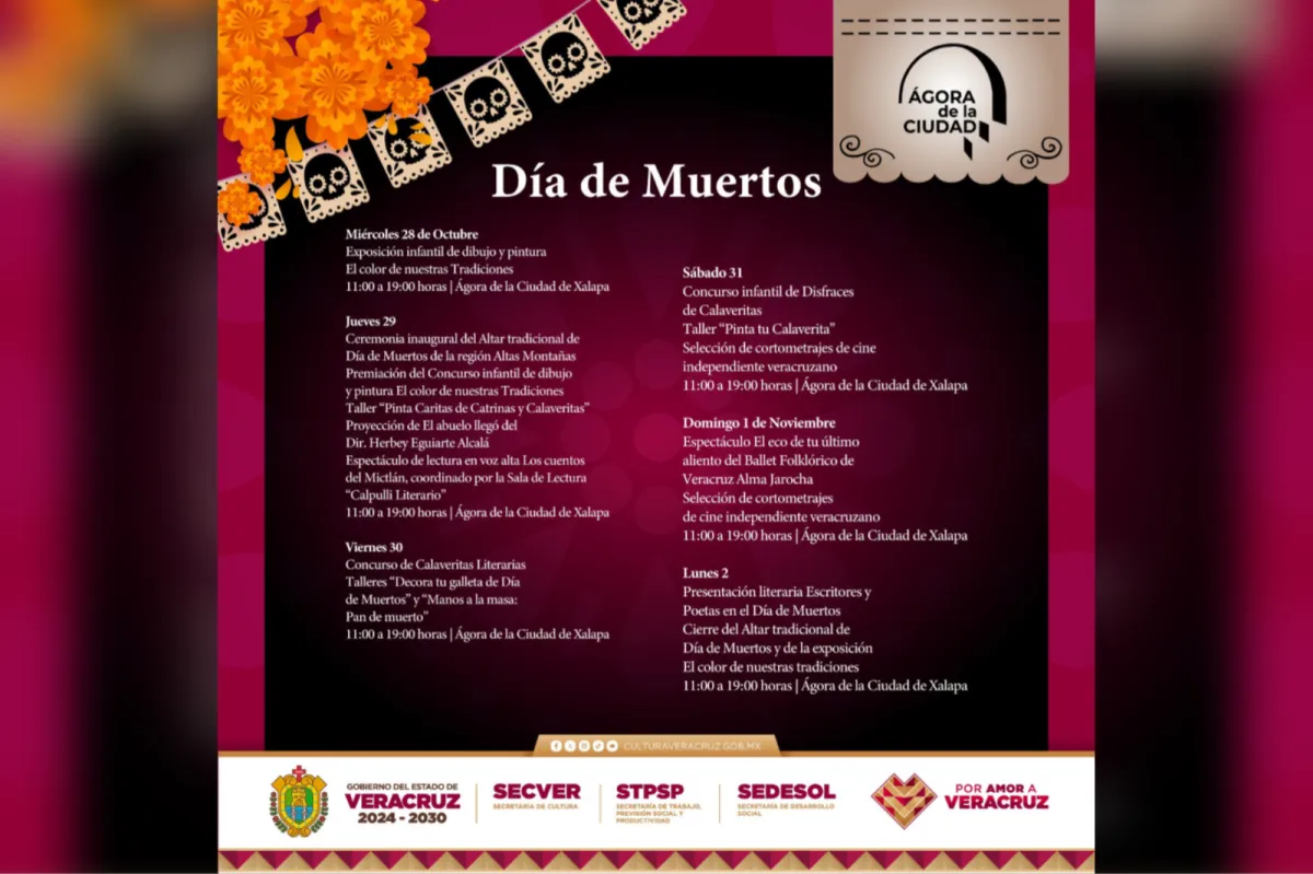 Disfrutade las celebraciones de Día de Muertos en el Ágora de la Ciudad
