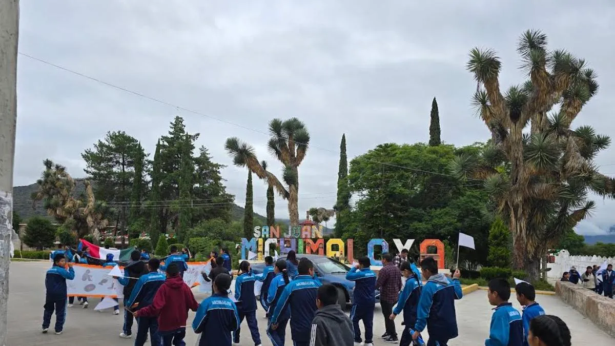 Marchan alumnos de Telesecundaria en Hidalgo para exigir atención a plaga de moscos