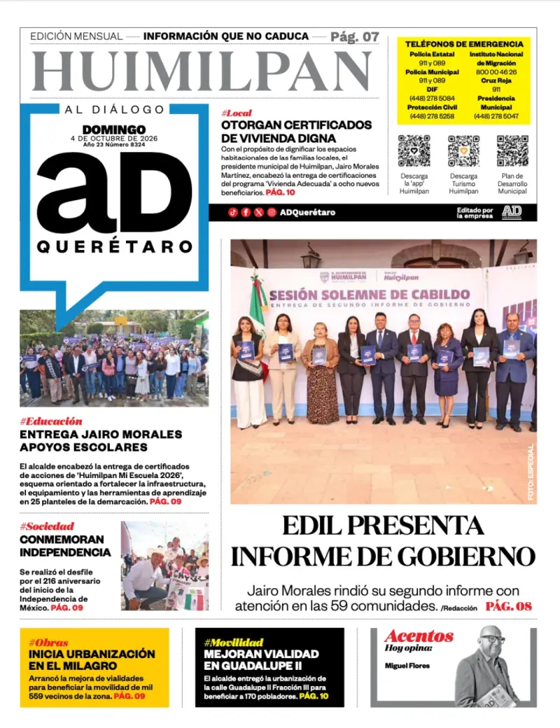 Edil presenta informe de gobierno