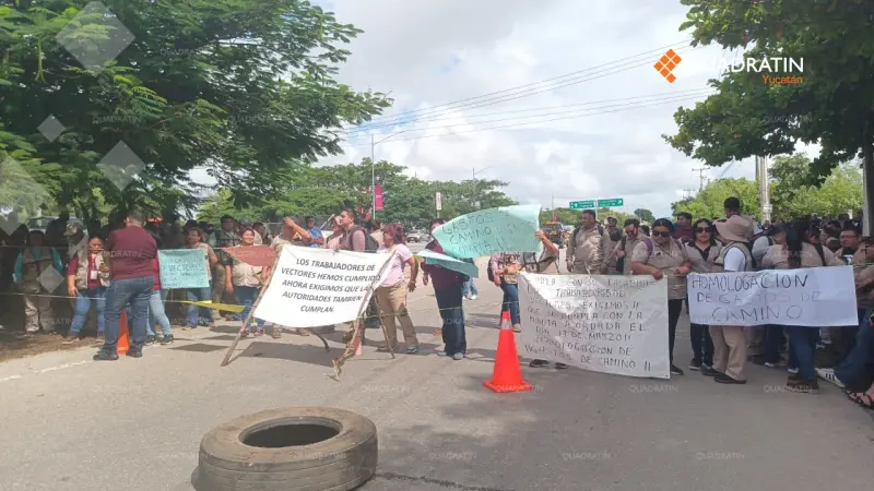 Trabajadores de Vectores protestan por presuntas irregularidades laborales