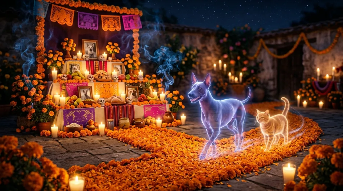 Del culto a Xólotl a la tradición de recordar a las mascotas en el altar