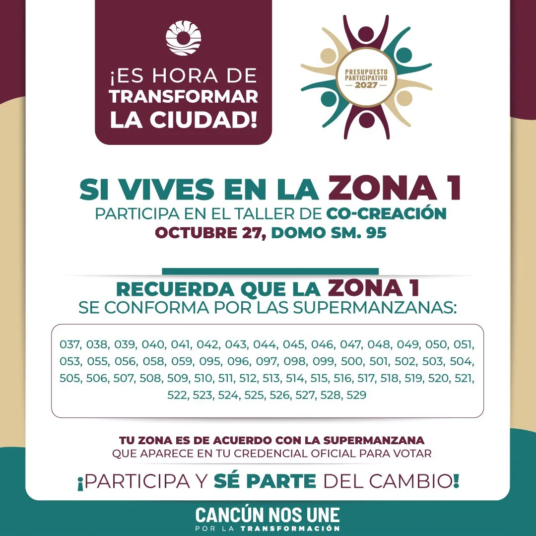 Destinan 100 mdp a proyectos vecinales en Cancún para 2027