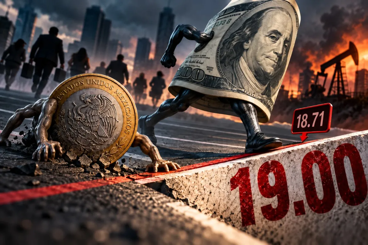 Dólar queda a 15 centavos de 19 pesos y marca nivel no visto desde 2025