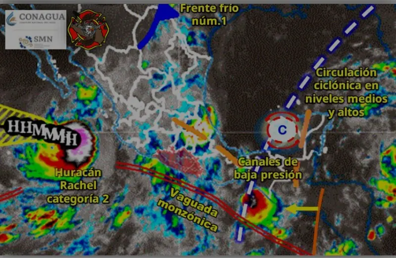 Se intensifica posible ciclón que podría afectar a Guerrero