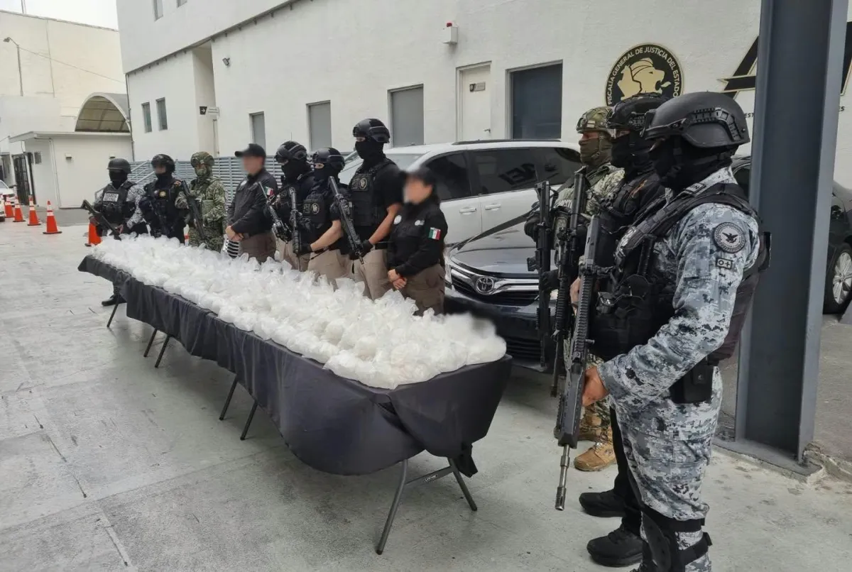 Golpe al tráfico de drogas en Nuevo León: decomisan 135 kilos de cristal