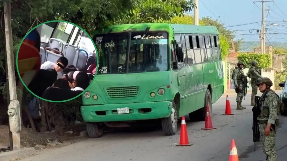 Balean camión con estudiantes en Escuinapa, Sinaloa; conductor resulta herido