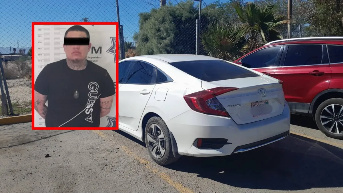 Mujer captó en cámaras de vigilancia a su ex pareja mientras daña su casa; al detenerlo, agrede a un policía en Mexicali