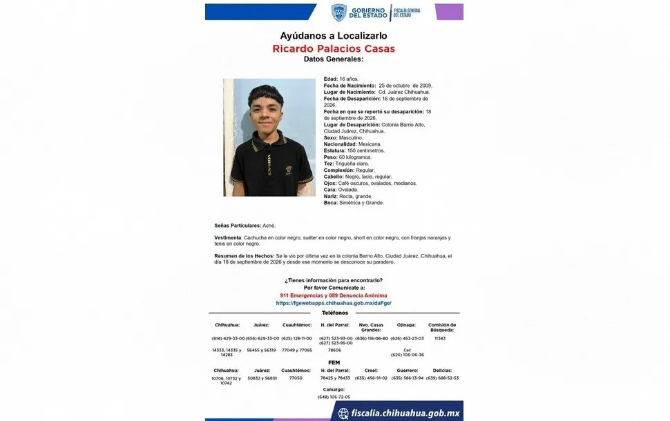 Buscan a tres adolecentes fugados de albergue en la colonia Barrio Alto