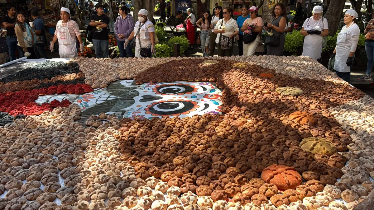 Presentan calavera de Zapata con 3 mil 670 piezas de pan
