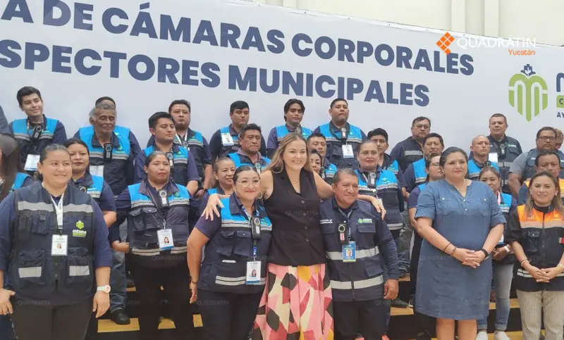 Entregan cámaras corporales a inspectores del AyuntaMérida