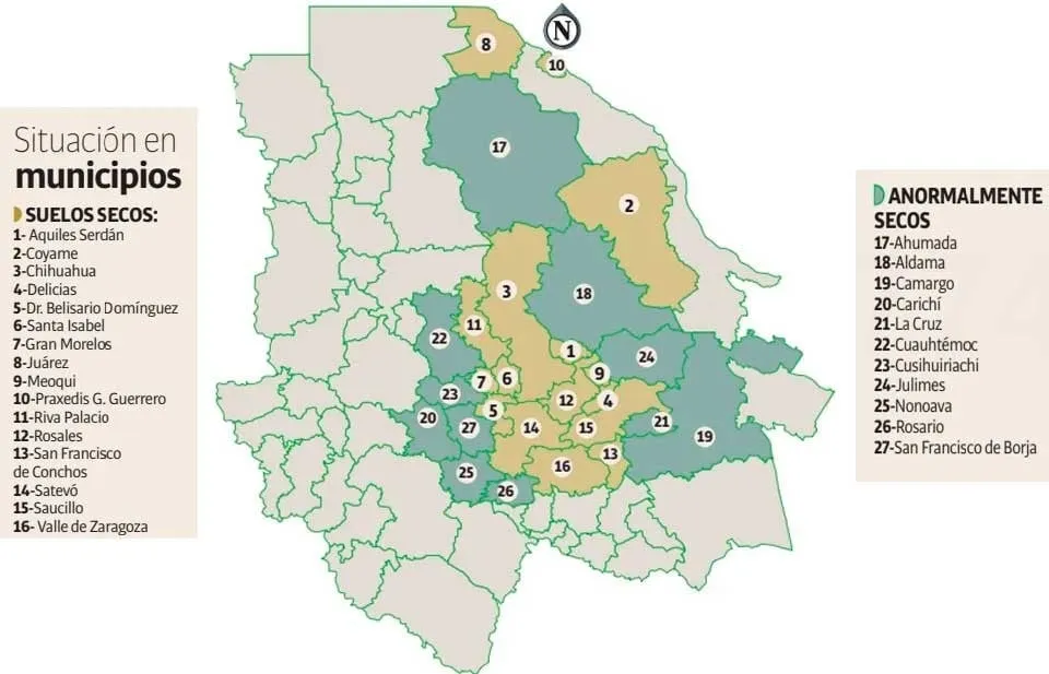 En sequía, 20% del estado de Chihuahua