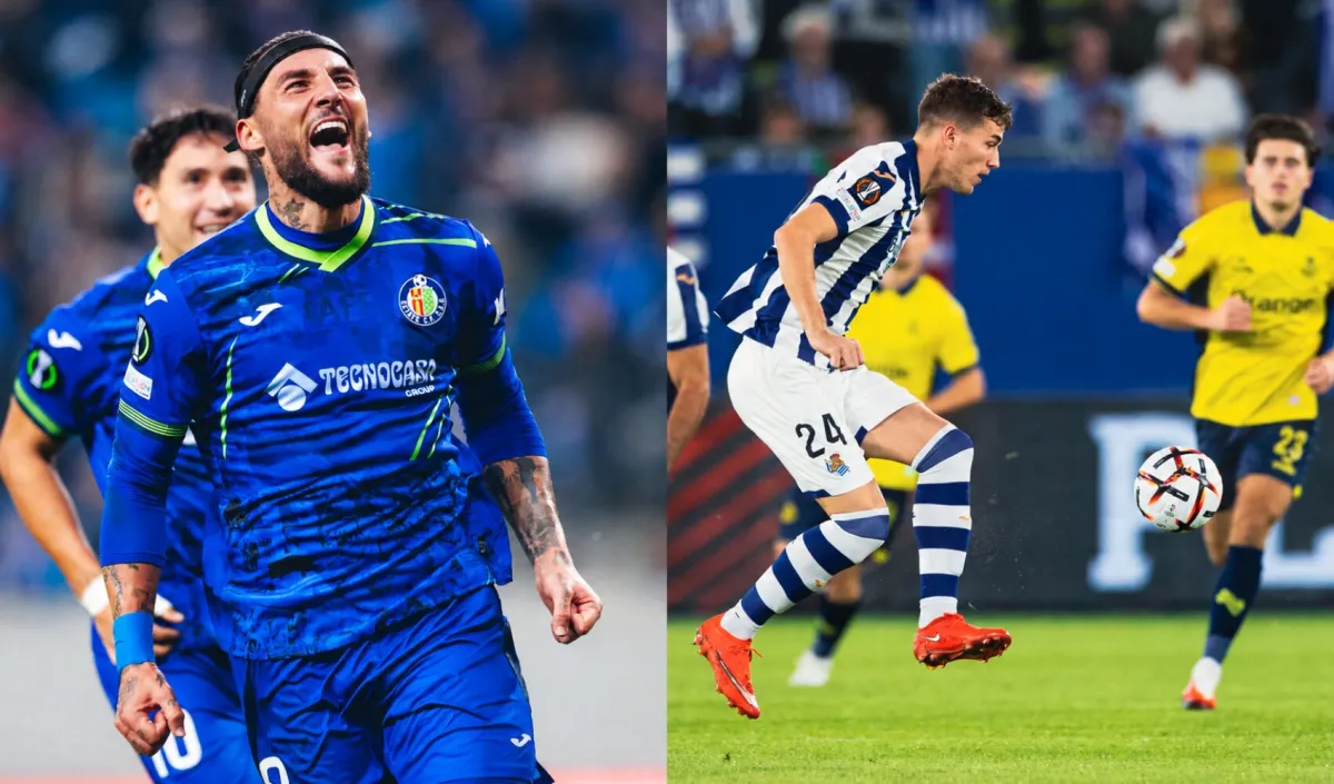 Dos empates en Europa: el Getafe rescata un punto y la Real Sociedad se deja dos
