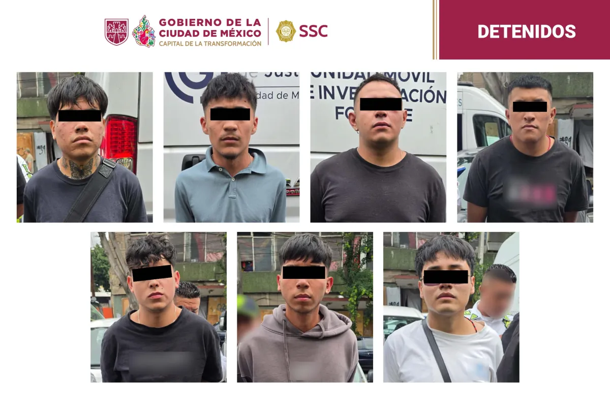 Siete detenidos tras agredir con piedras y palos a policías en Centro Histórico de CDMX