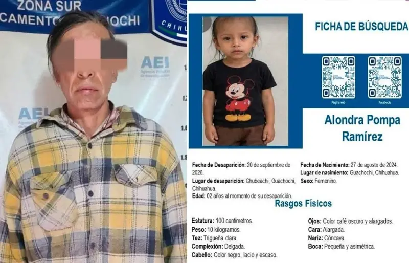 Sospechan del papá de Alondra por su desaparición