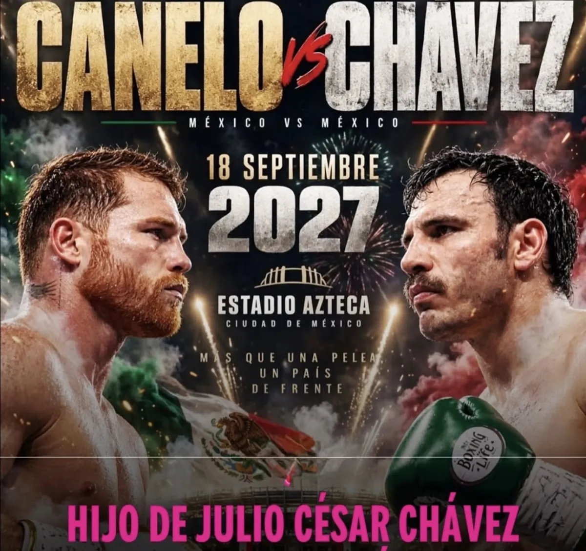 Omar Chávez reta al Canelo Álvarez para enfrentarse en el Estadio Azteca en 2027