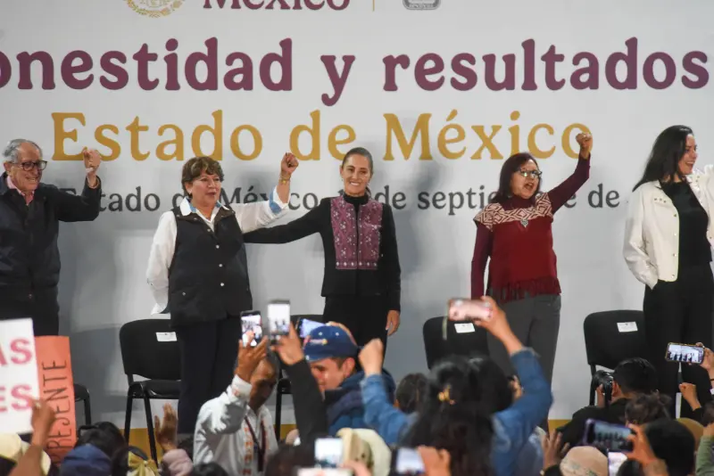 Morena celebra 15 años en el Estado de México y cierra filas con Delfina Gómez