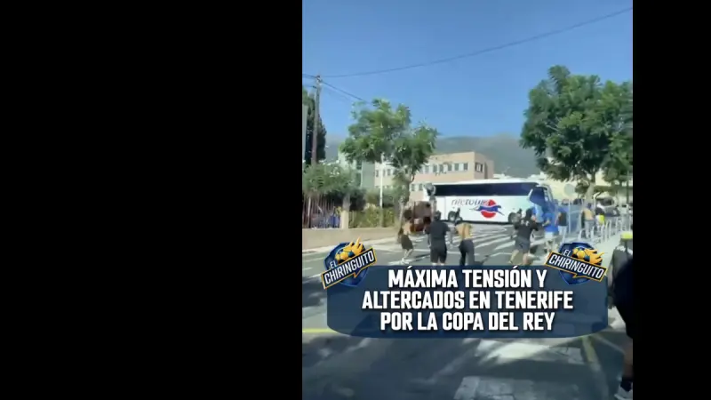¡Caos en la Copa del Rey! Apedrean autobús del Sporting Hortaleza y suspenden el partido en Tenerife