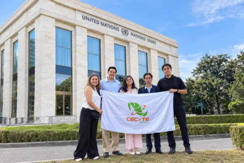Alumnos del CECyTEQ presentan proyecto sostenible ante la ONU