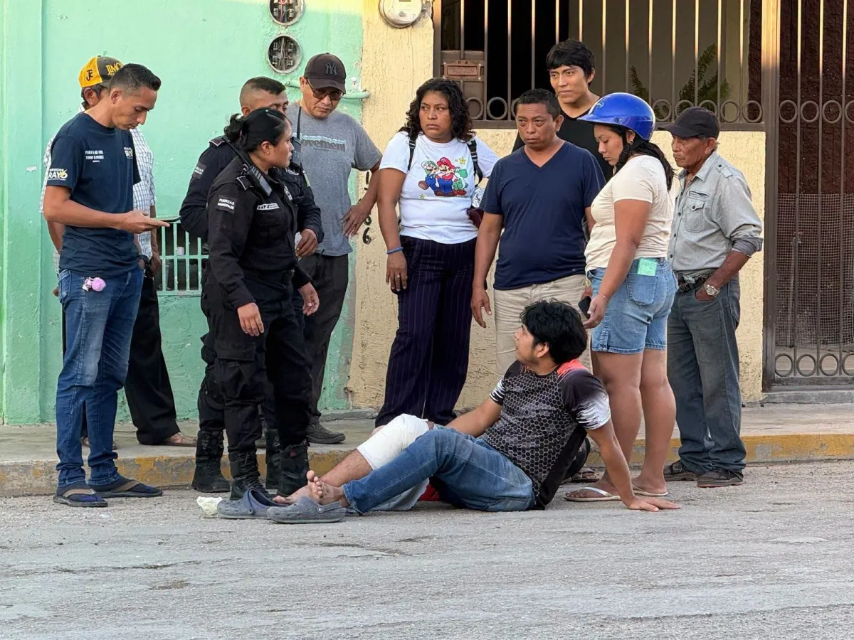 Motociclista herido tras choque en Tizimín