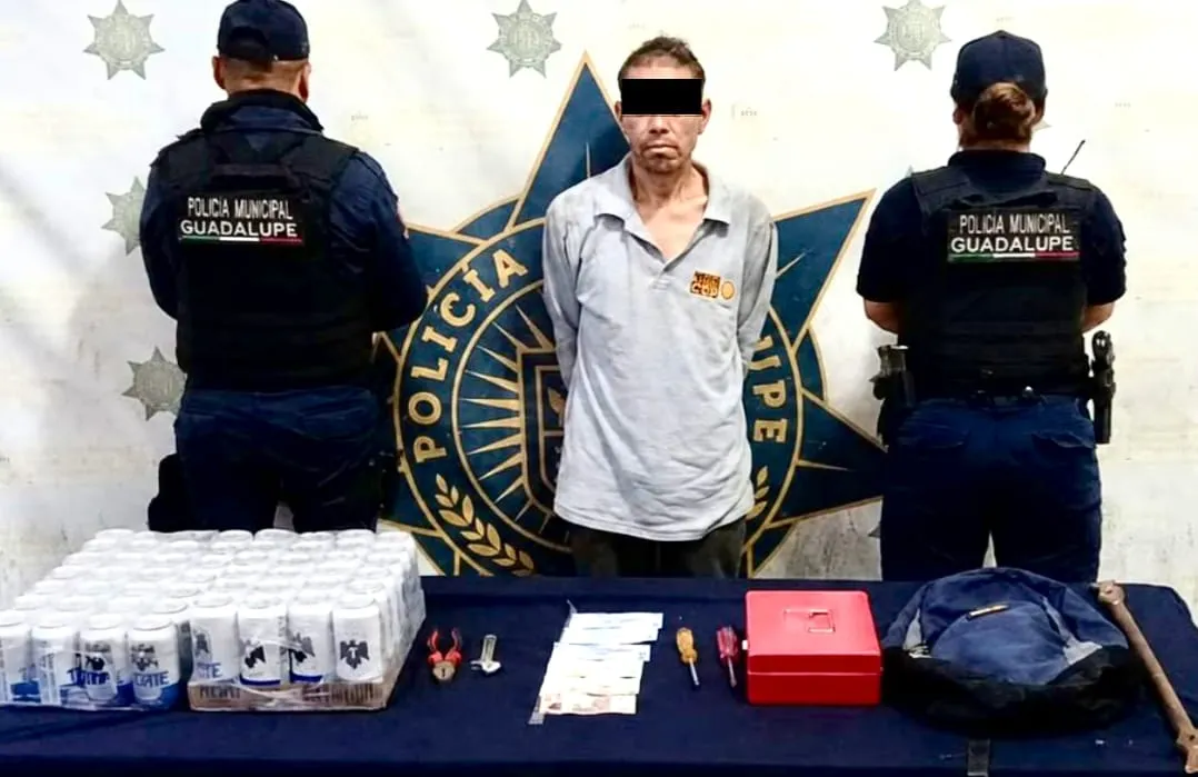 Detienen a presunto ladrón en depósito de Guadalupe; lo relacionan con otro robo