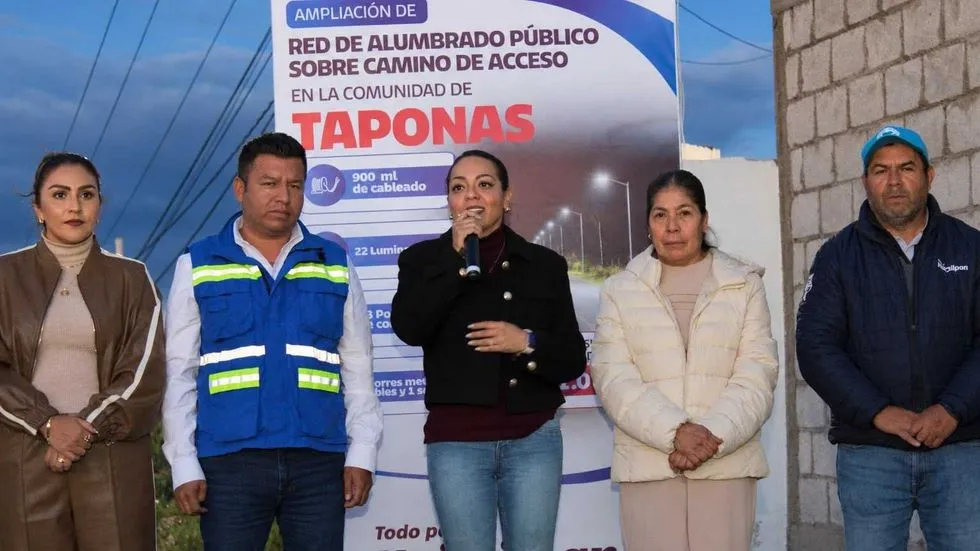 Arranca ampliación del alumbrado público en Taponas, Huimilpan