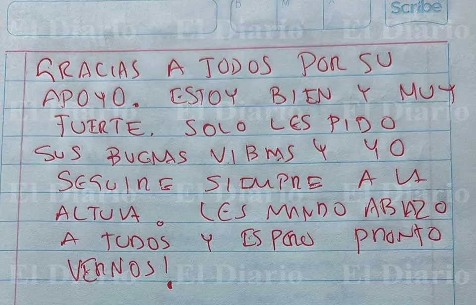 Estoy bien y muy fuerte, dice Jáuregui desde el Altiplano