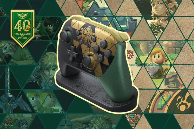 Amazon México ya tiene la preventa del maravilloso Nintendo Switch 2 Pro Controller edición de Zelda que incluye una base especial