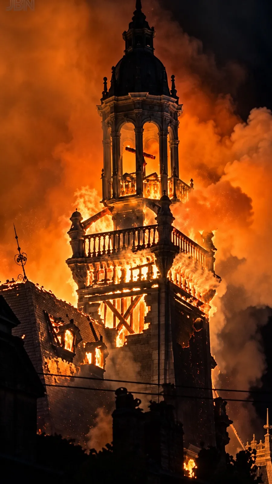 Incendian el histórico Ayuntamiento de Limoges