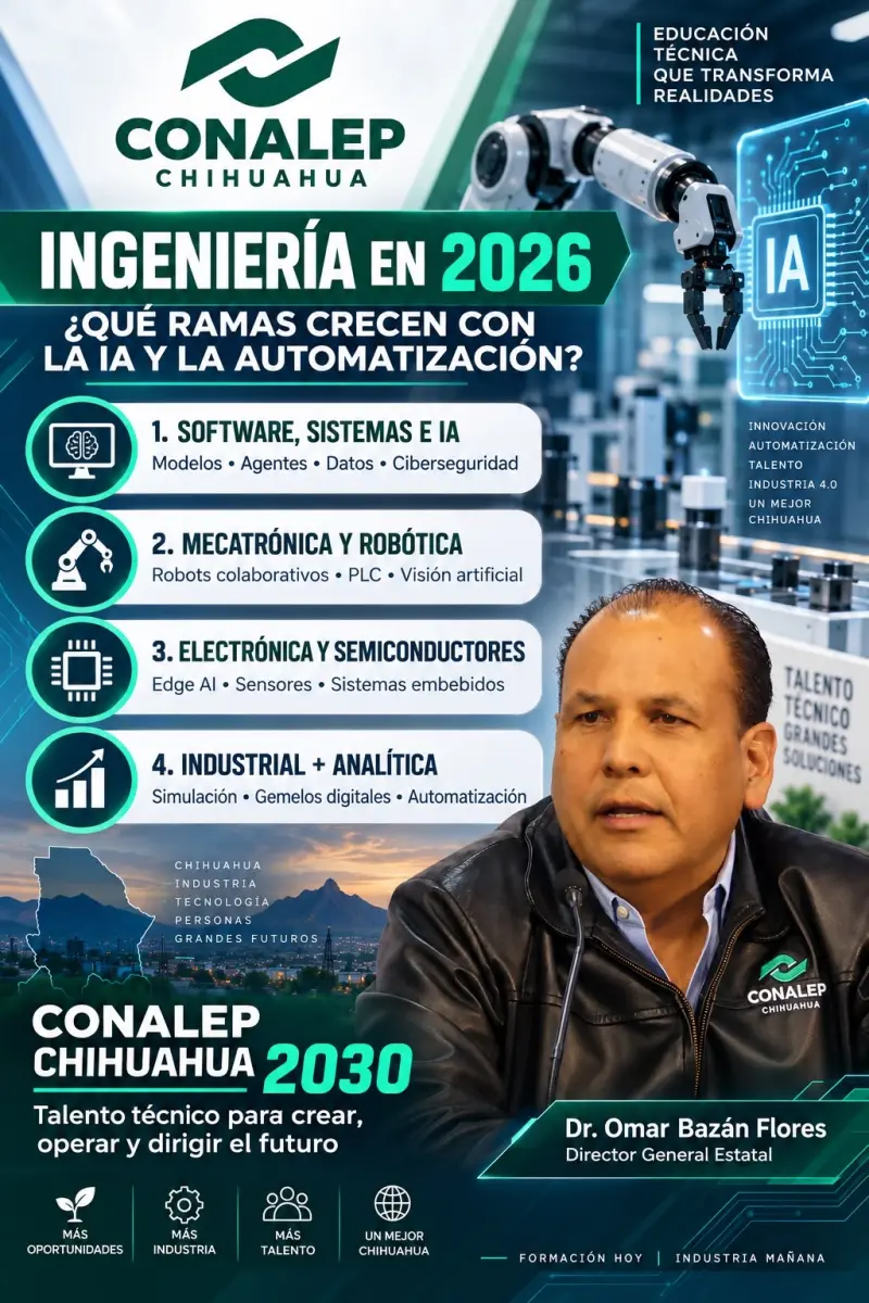 CONALEP Chihuahua 2030: formar el talento técnico que integrará la inteligencia artificial
