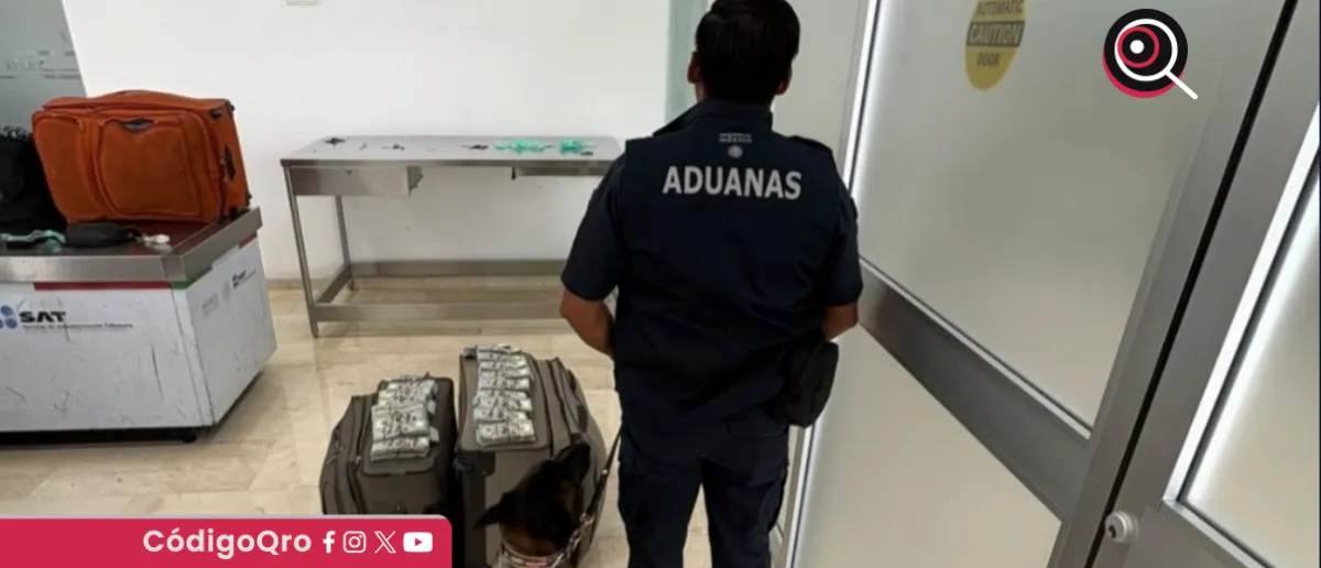 Detienen a pasajero del Aeropuerto de Oaxaca con más de 365 mil dólares