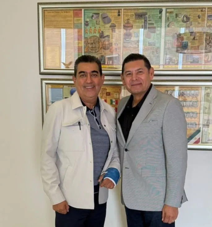 Armenta se reúne con Sergio Salomón, titular del INM, para fortalecer coordinación migratoria