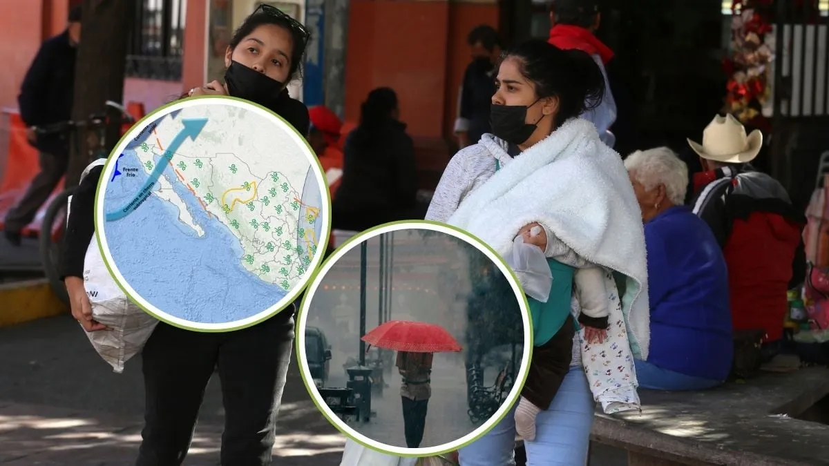 México se enfrentará a un nuevo frente frío y a una masa de aire polar que dejará un descenso de las temperaturas diurnas, lluvias y fuertes vientos