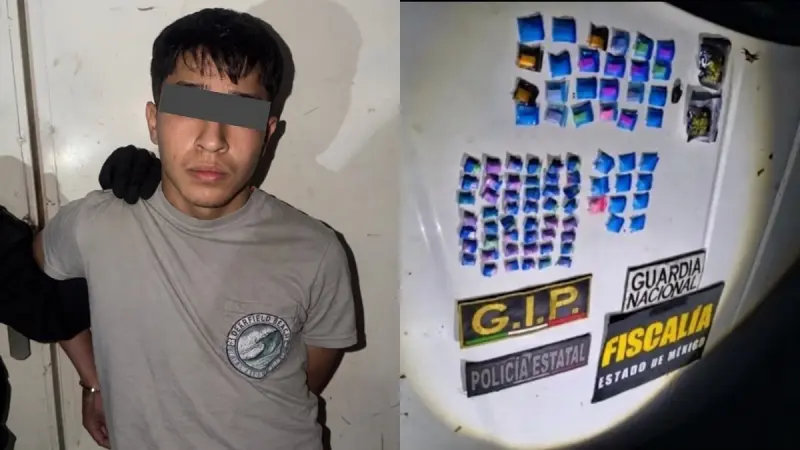 Cae con 82 dosis de presunta droga mientras circulaba en moto