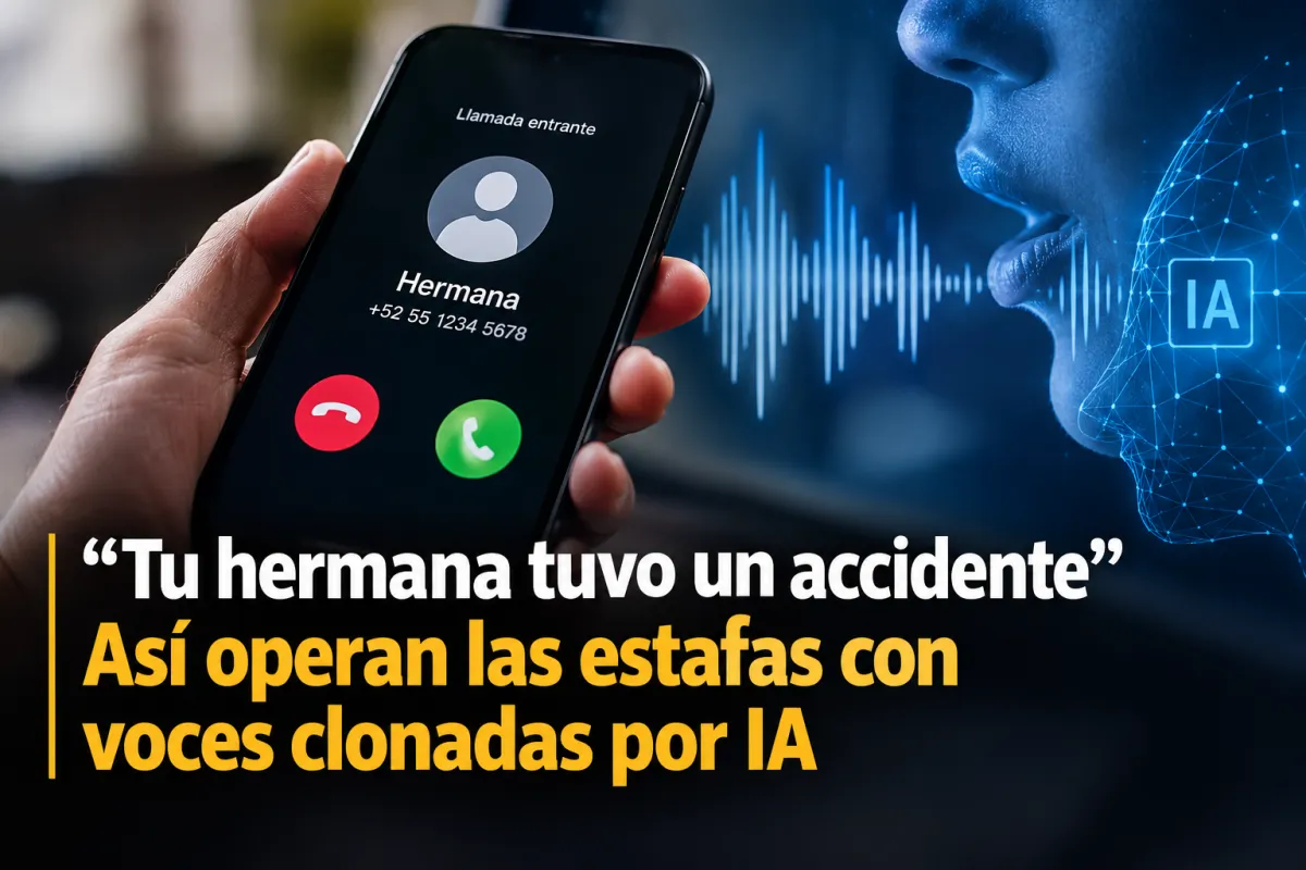 “Tu hermana tuvo un accidente”: así operan las estafas con voces clonadas por IA
