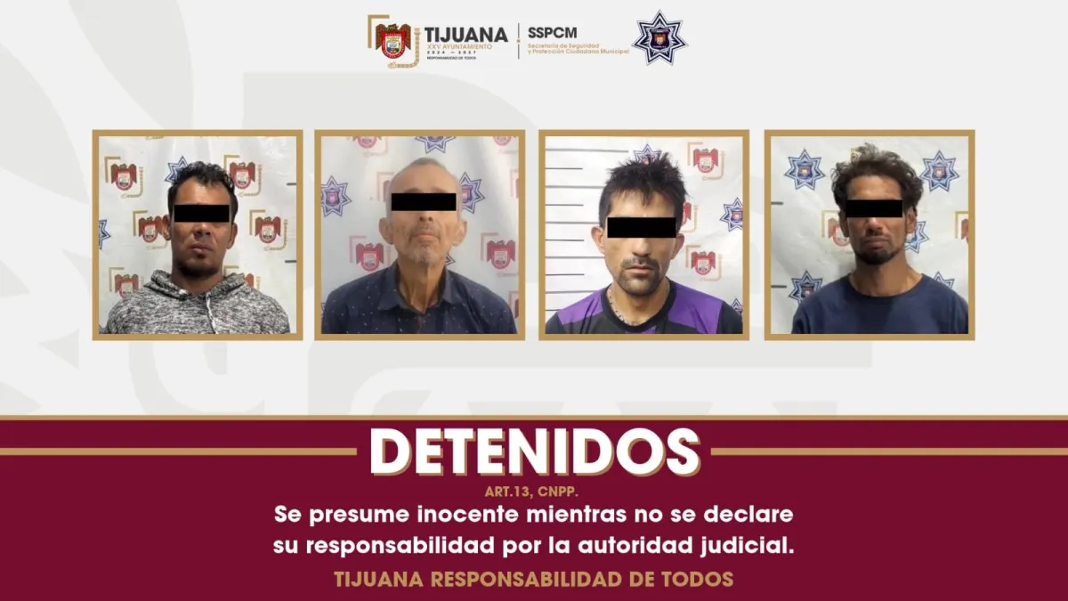 Los intervinieron por faltas administrativas y descubrieron que eran buscados por robo y narcomenudeo en Tijuana