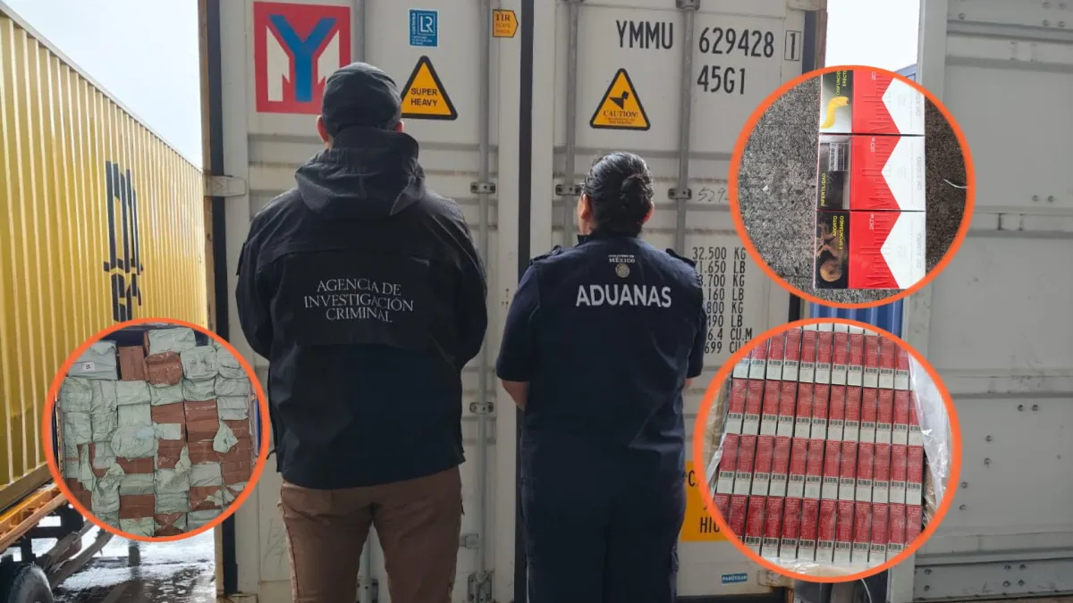Autoridades federales aseguran 9.9 millones de cigarrillos apócrifos en la aduana de Lázaro Cárdenas como parte de sus controles para detectar mercancía irregular