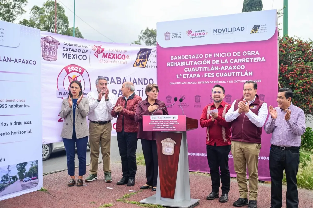 Encabezan Delfina Gómez y Daniel Serrano obras en Cuautitlán-Teoloyucan