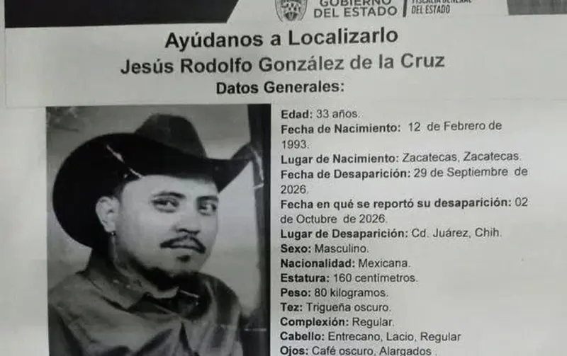 Buscan información para localizar a Jesús Rodolfo González