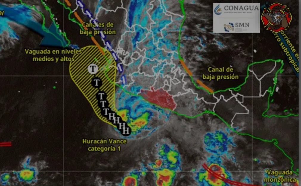Lluvias y fuerte oleaje persisten en Guerrero por el huracán Vance