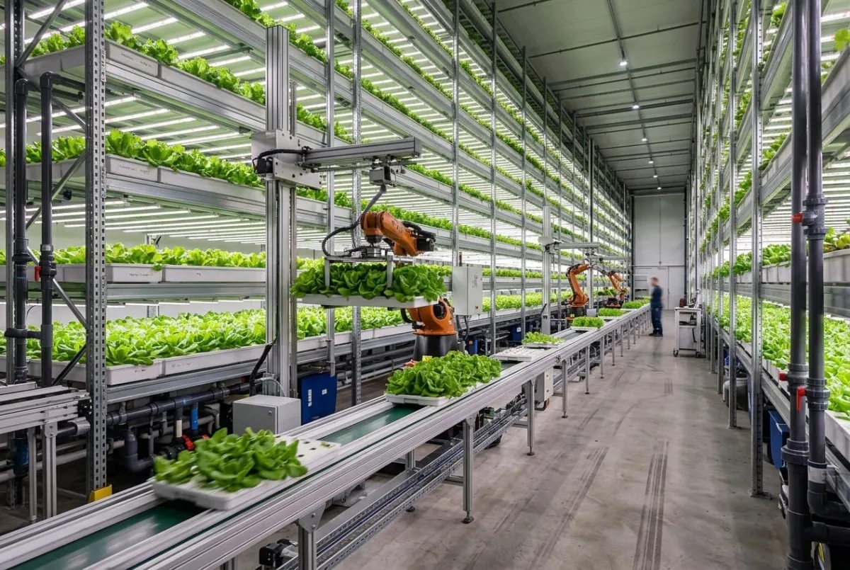 Noruega apuesta por una granja donde los robots cultivan lechugas sin tierra durante todo el año y buscan reducir las pérdidas de alimentos en los supermercados